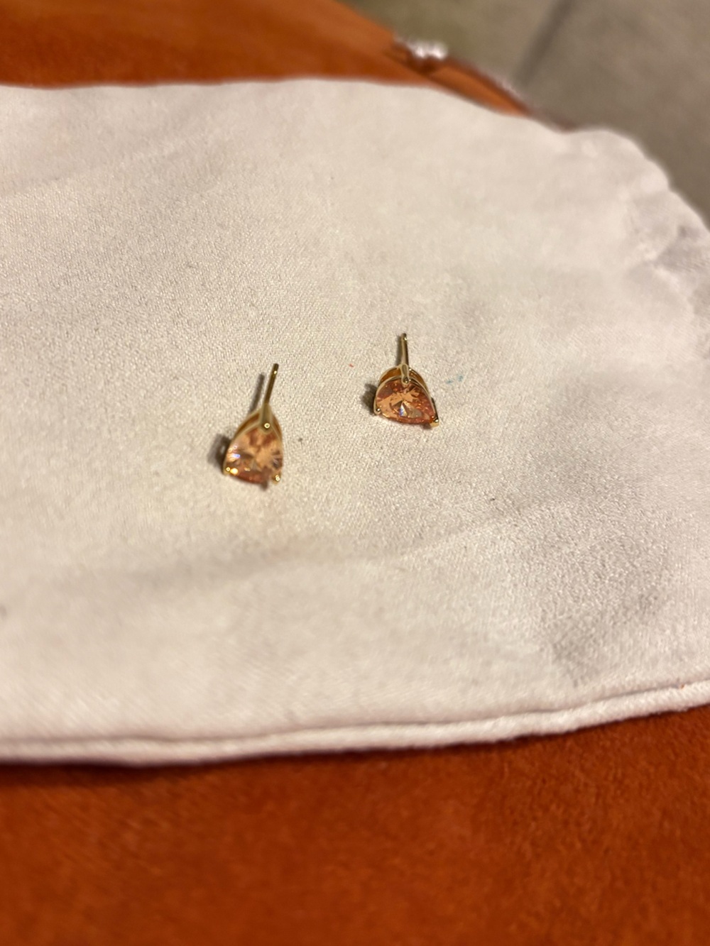 Loren Hope Peach Teardrop Stud Earrings